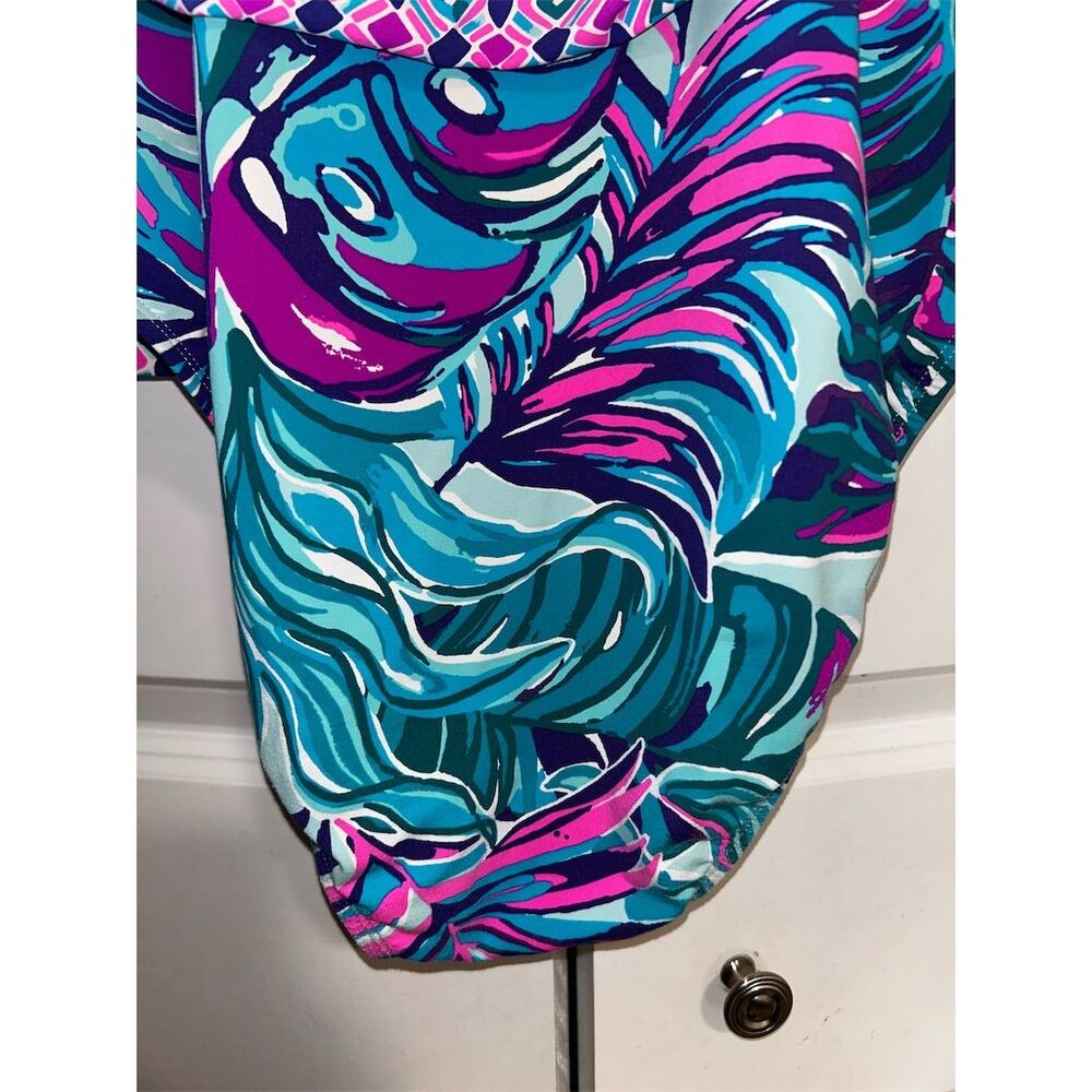 Lilly Pulitzer Women's One-Piece Swimsuit Size 14 Multicolor Tropical - Picture 5 of 8